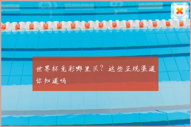 世界杯竞彩哪里买？这些正规渠道你知道吗